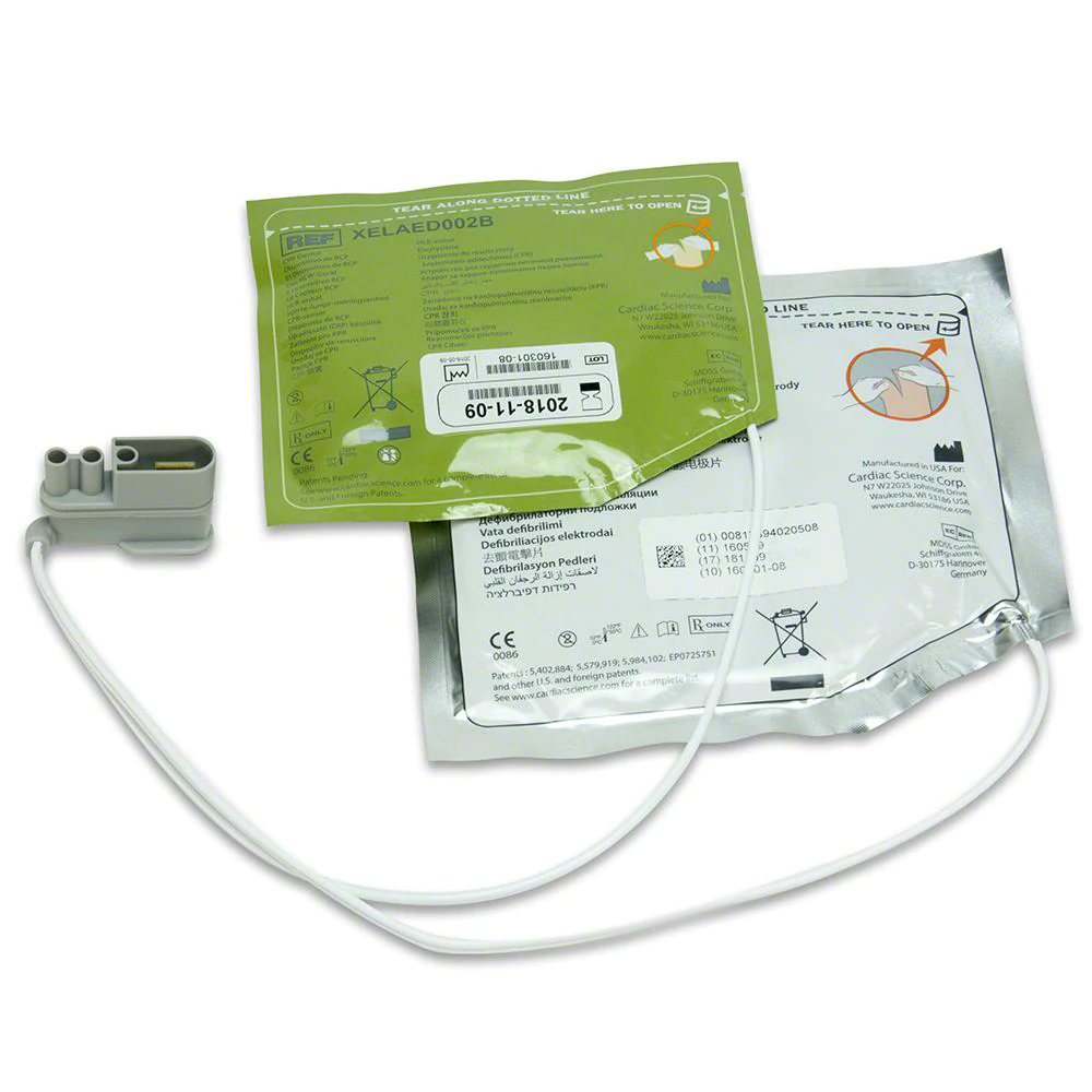 Cardiac Science Powerheart G5 Adult Defibrillation Electrodes with CPR device