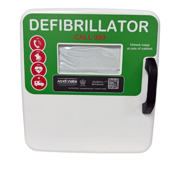 AEDdonate Unlocked Indoor Defibrillator Cabinet - White